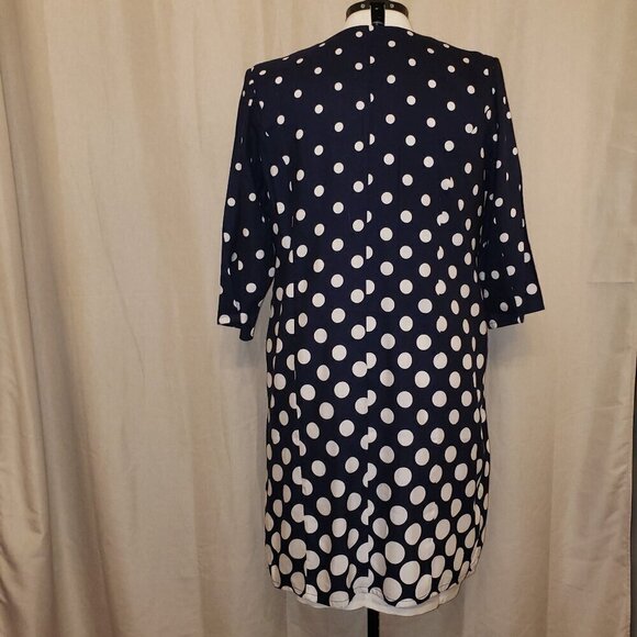 Especially Yours Womens Blue & White Polka Dot Jacket Dress, Plus Size, XL - Picture 3 of 13